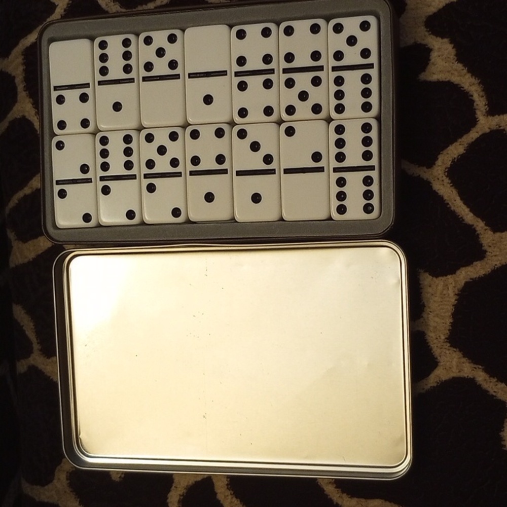 Fossil Dominos Metal Tin Authentic - Picture 4 of 5